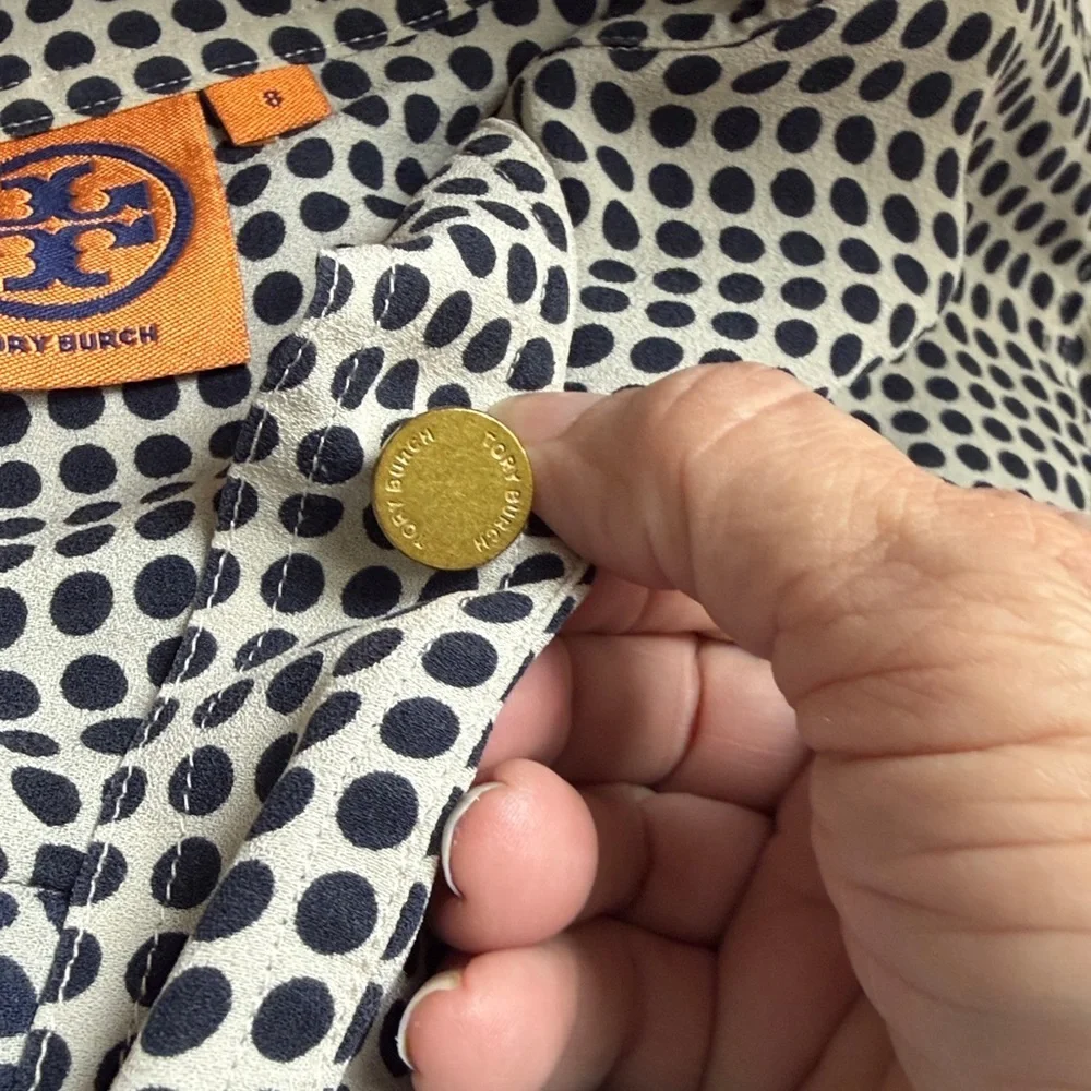 Tory Burch polka dot tunic, sz 8